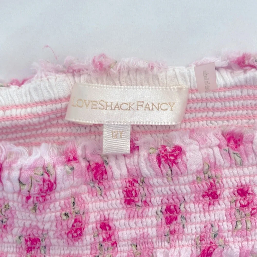 Love Shack Fancy pink flowered skirt - Picture 3 of 3